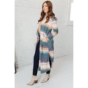 Striped Long Lightweight Cardigan